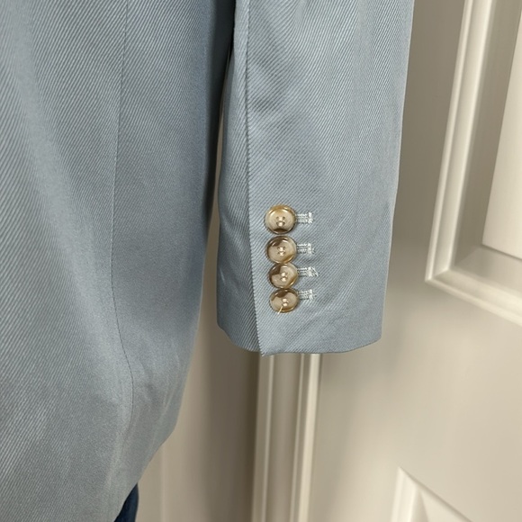 Madewell The Larsen Blazer in Drapeweave Blue Green Jacket Spring Sz M - Picture 11 of 16